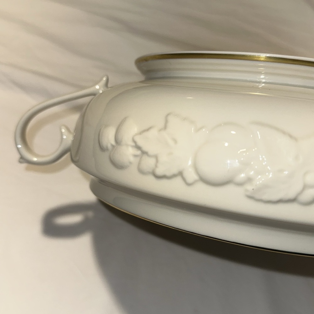Lenox Fruits Of Life Covered Vegetable Casserole Dish Pristine - Picture 11 of 12